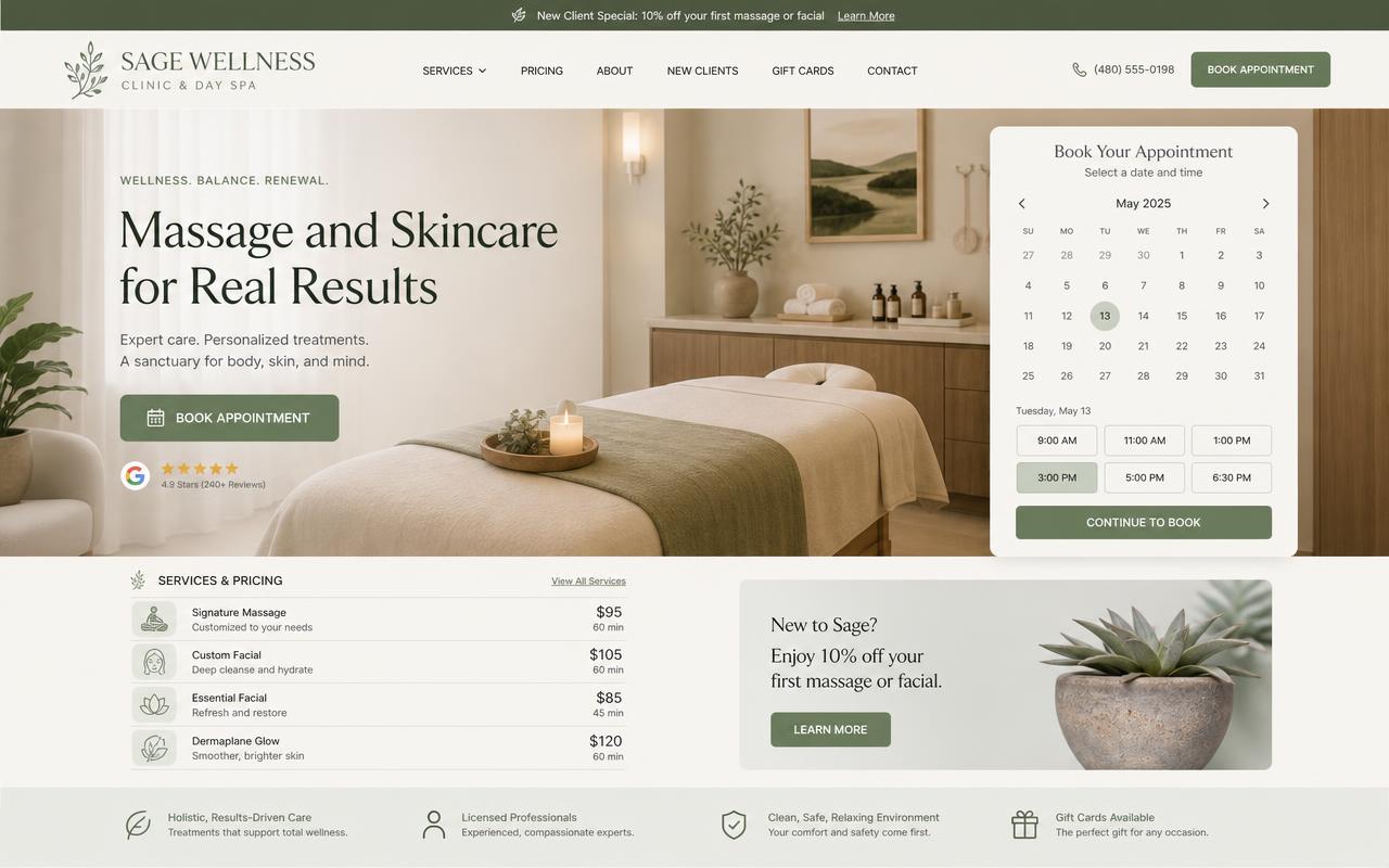 Sage Wellness website preview